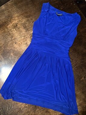 Jessica Howard Royal Blue Sleeveless V-Neck Mini Dress